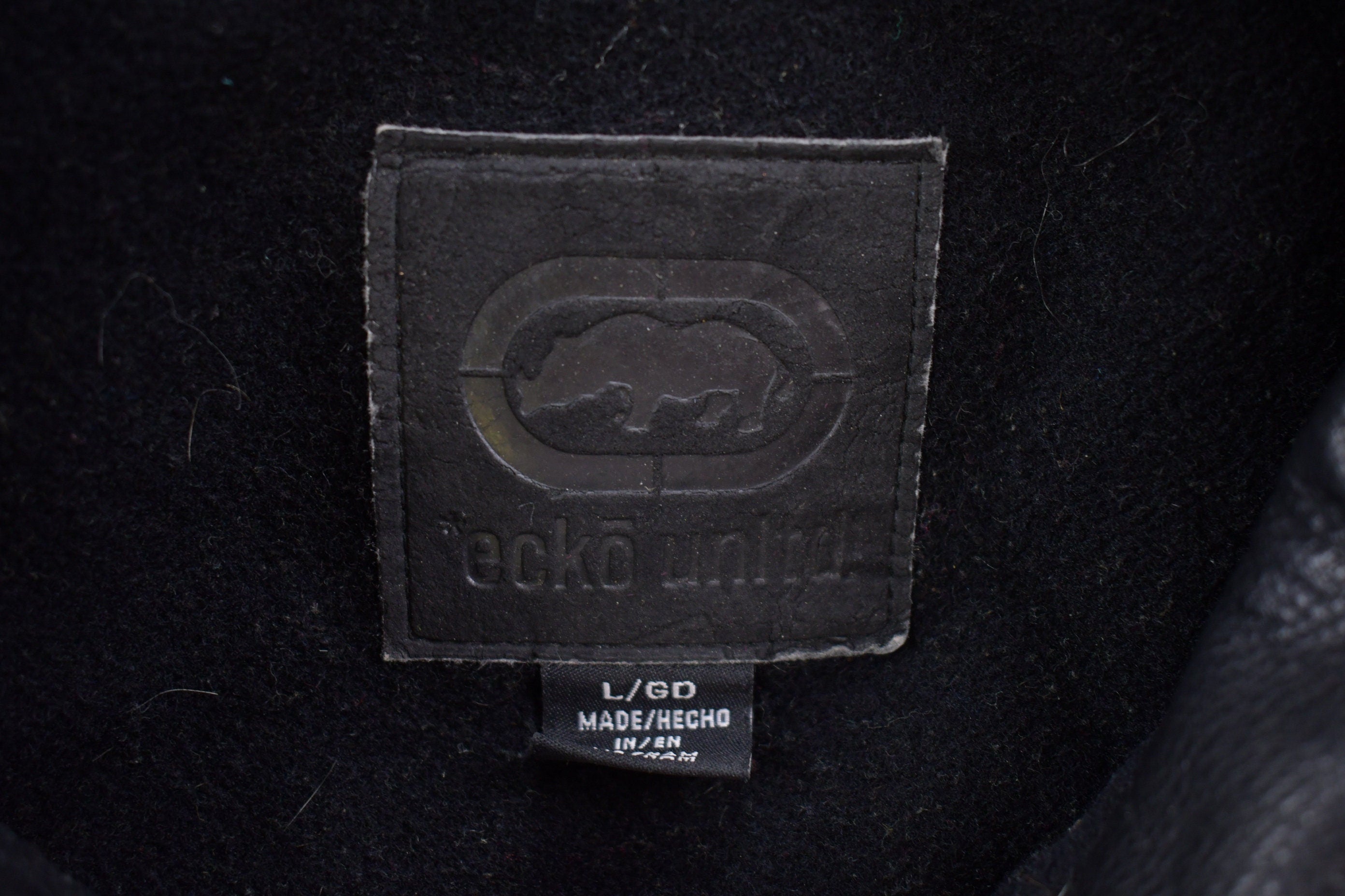 Vintage 1990s Ecko Unlimited Leather Varsity Jacket