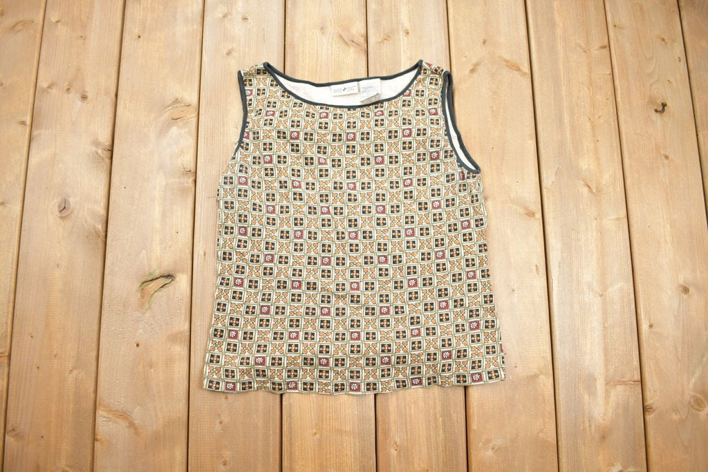 Vintage 1980s White Stag Quilted Texture Tank Top