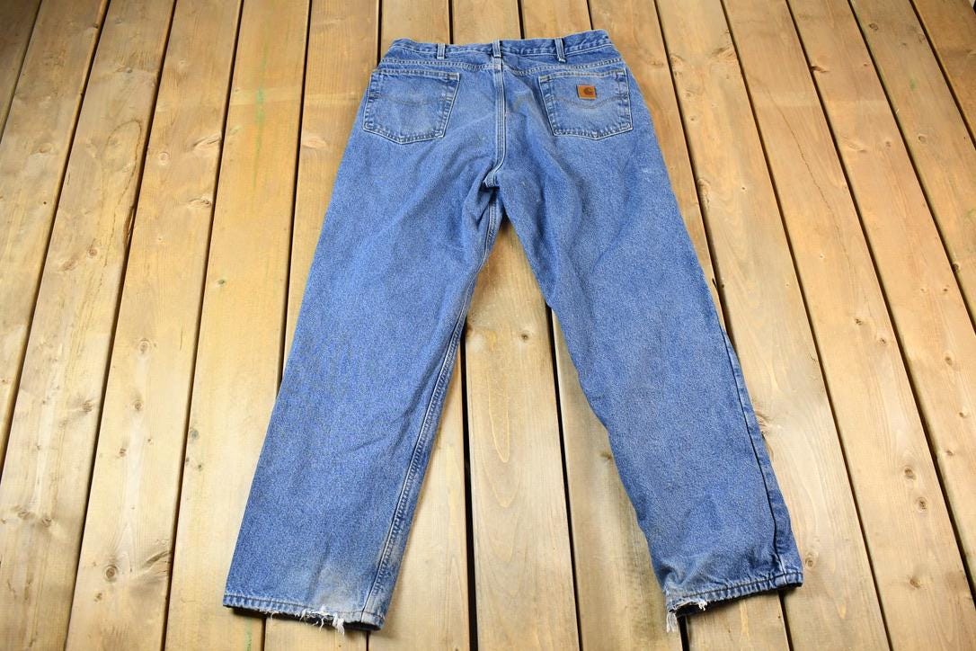Vintage 2000s Relaxed Fit Blanket-Lined Carhartt Jeans Size 34 x 32