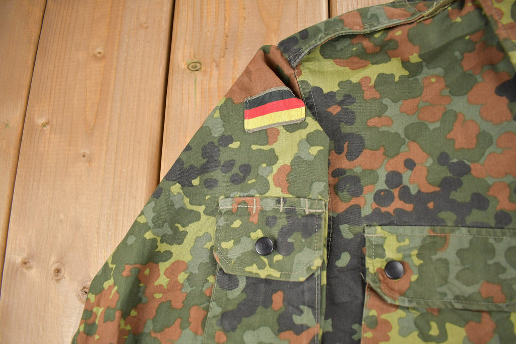 Vintage 1980s Military Camouflaged Jacket