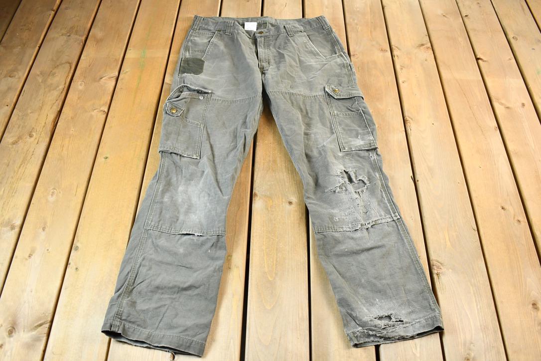 Vintage 2000s Distressed Double Knee Carhartt Work Pants Size 32 x 28