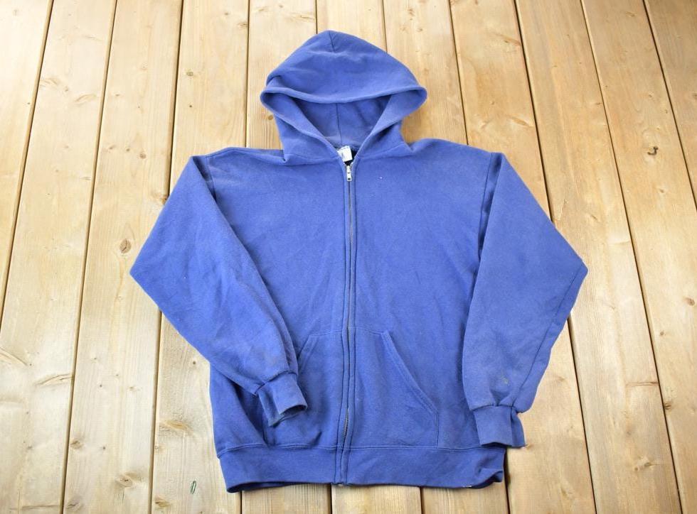 Vintage 1990s TKS Basics Blank Hoodie Made In USA  90s Hoodie  Vintage Sweater  Color Block