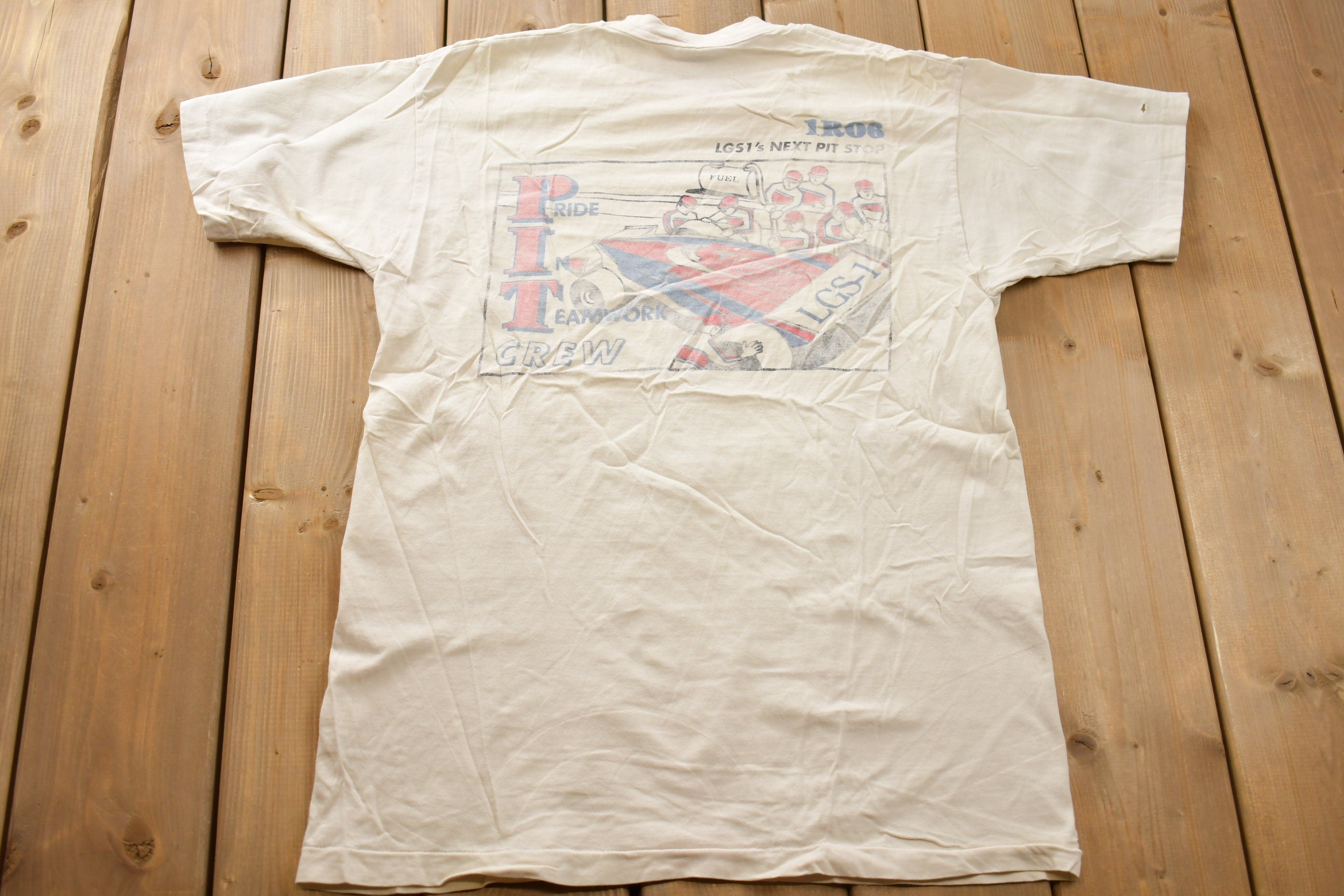 Vintage 1996 Pride In Teamwork LGS Crew Racing Graphic T-Shirt