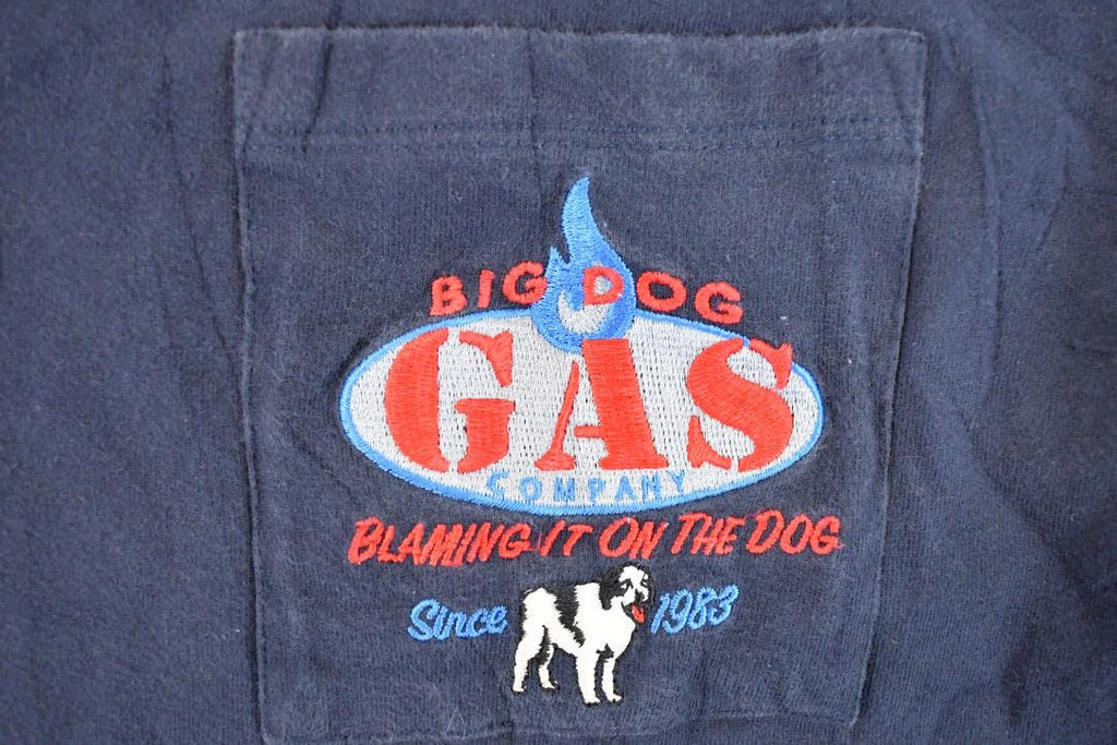 Vintage 1990s Big Dog Gas Embroidered Souvenir Long Sleeve T-Shirt Men's L