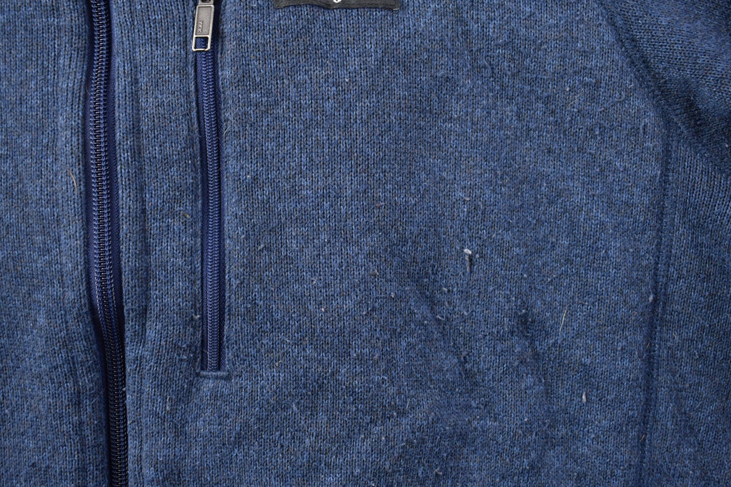Vintage 1990s Patagonia Blue Fleece Zip Up Sweater