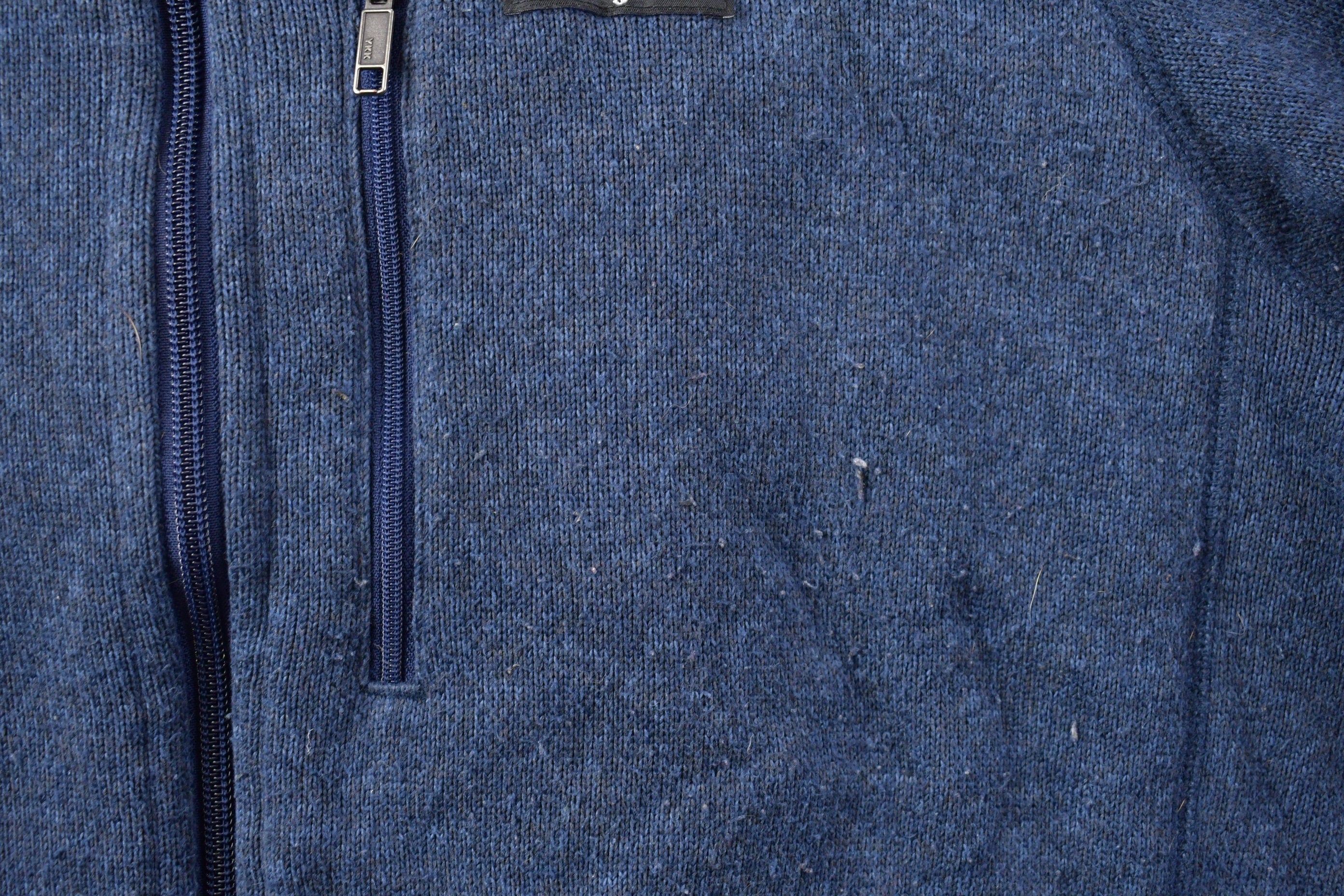 Vintage 1990s Patagonia Blue Fleece Zip Up Sweater