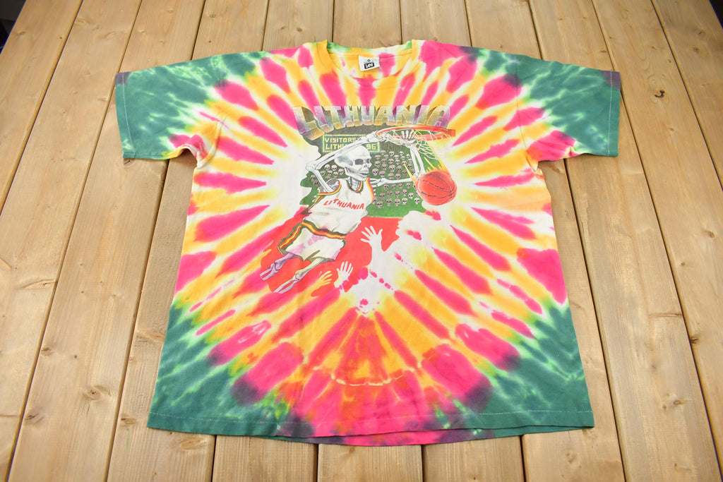 Vintage 1992 Grateful Dead Lithuania Barcelona All Over Print Band T-shirt