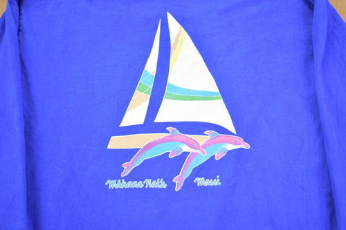 Vintage 1990s Hawaii Maui Sail Boat Long Sleeve Shirt