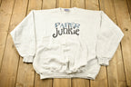 Vintage 1990s Paper Junkie Graphic Crewneck Sweatshirt Hanes Heavyweight / 90s Crewneck / Souvenir / Athleisure / Streetwear