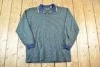 Vintage 1990s Pierre Cardin Collared Crewneck Sweatshirt Mens M