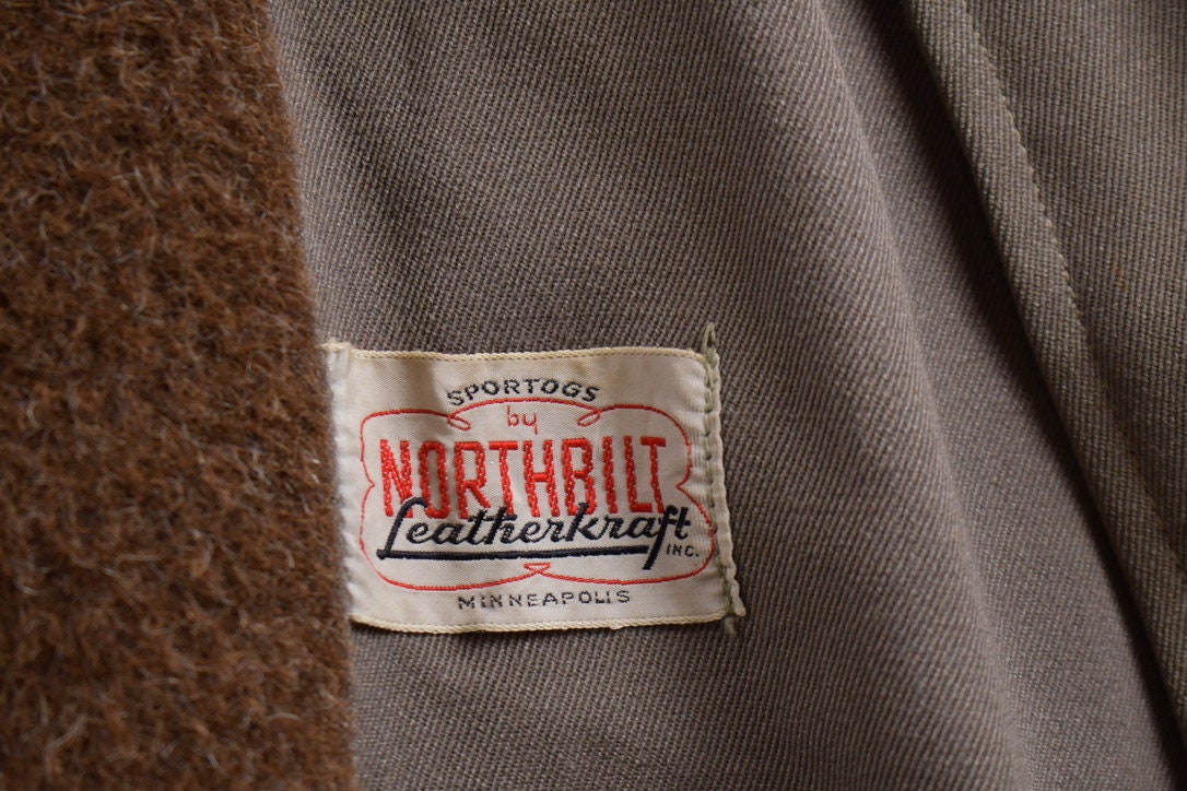 Vintage 1980s Fur Lined Grey Fur Collared Overcoat