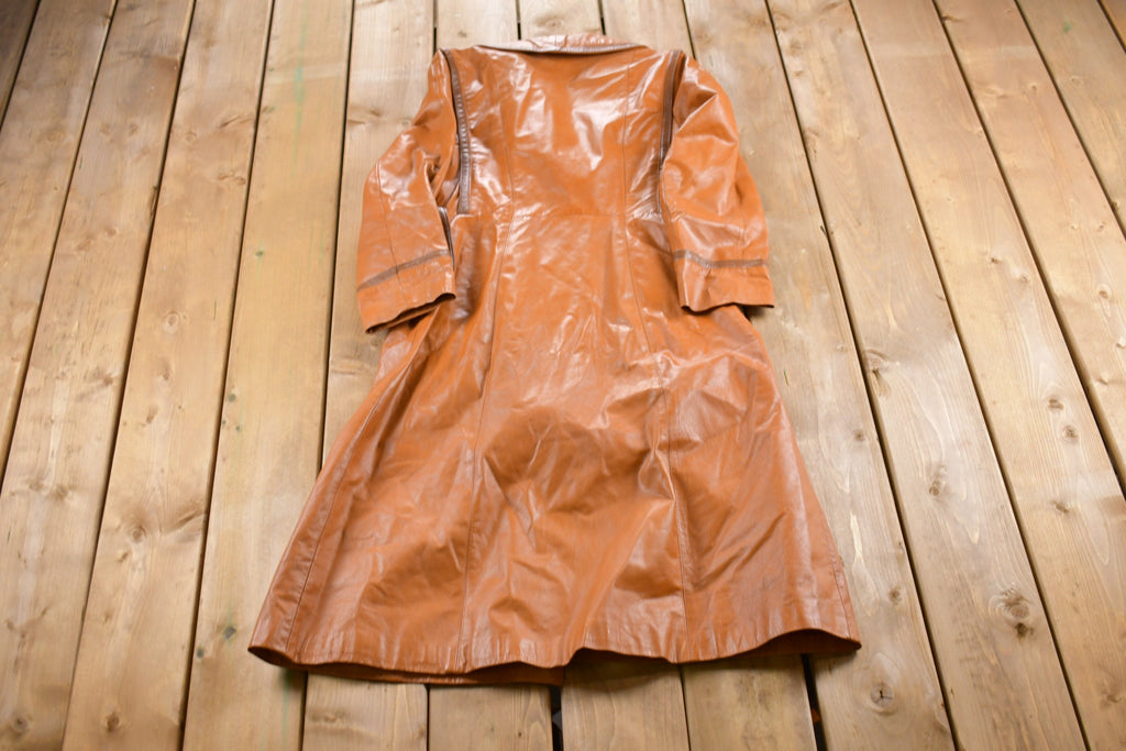 Vintage 1970s Suburban Heritage Leather Trench Coat