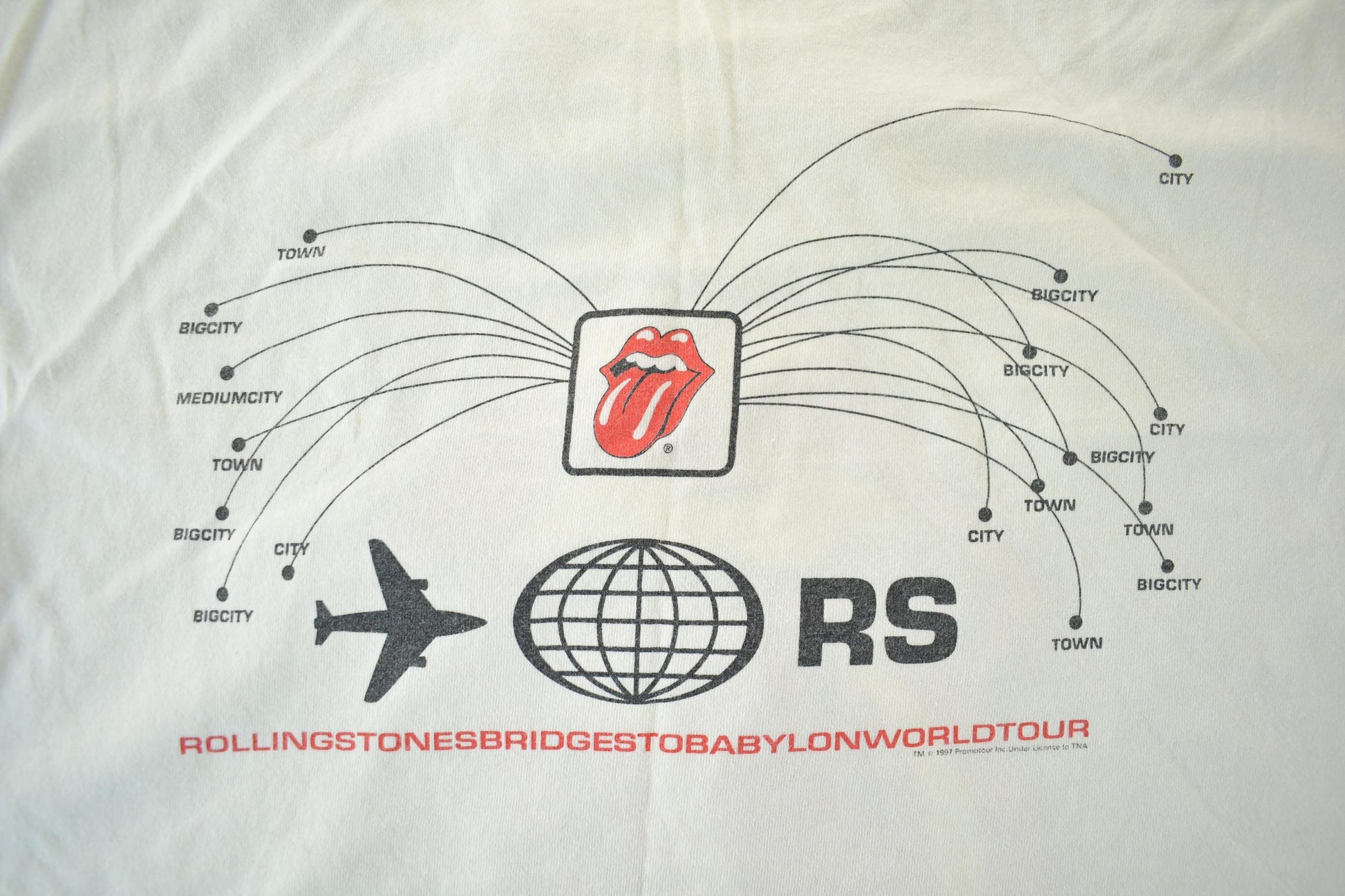 Vintage 1997 The Rolling Stones Tour Band T-Shirt