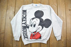 Vintage 1990s Mickey Mouse Disney Crewneck / Vintage Sweatshirt / Vintage Disney / Mickey / Embroidered / Made In USA