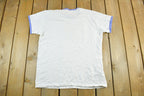 Vintage 1990s Floral Girl Games Graphic Ringer T-Shirt Women's XL