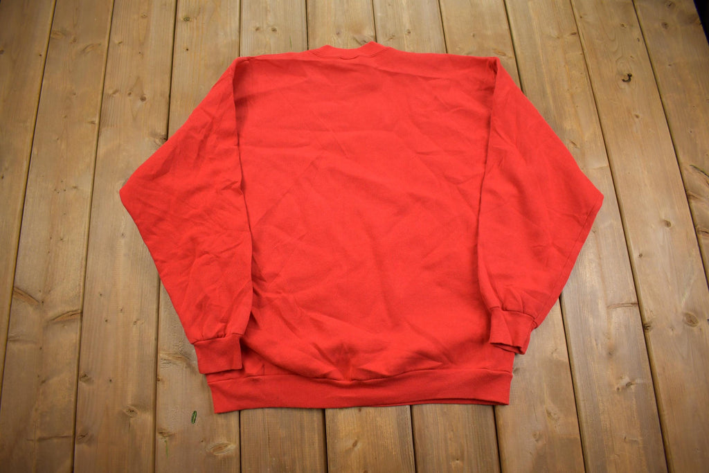 Vintage 1990s Peacock Red Crewneck Sweatshirt - XL