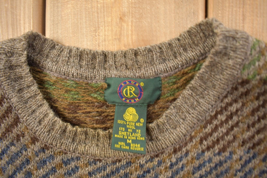 Vintage 1990s Club Room Knitted Crewneck Sweater