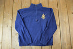 Vintage 1990s Lauren Ralph Lauren Quarter Zip Knit Mock Neck Sweater