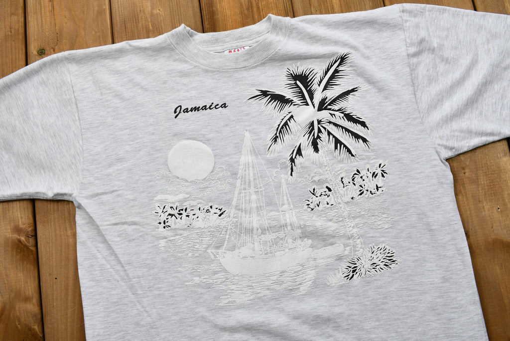 Vintage 1990s Distressed Jamaica Souvenir T-Shirt  Single Stitch  90s Streetwear  Made In USA  Vacation Tee  Travel & Tourism