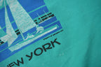 Vintage 1980s Derby New York Sailboat Graphic Crewneck Sweatshirt