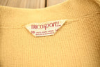 Vintage 1970s Tricotsport Pure Wool Muted Yellow Cardigan Sweater