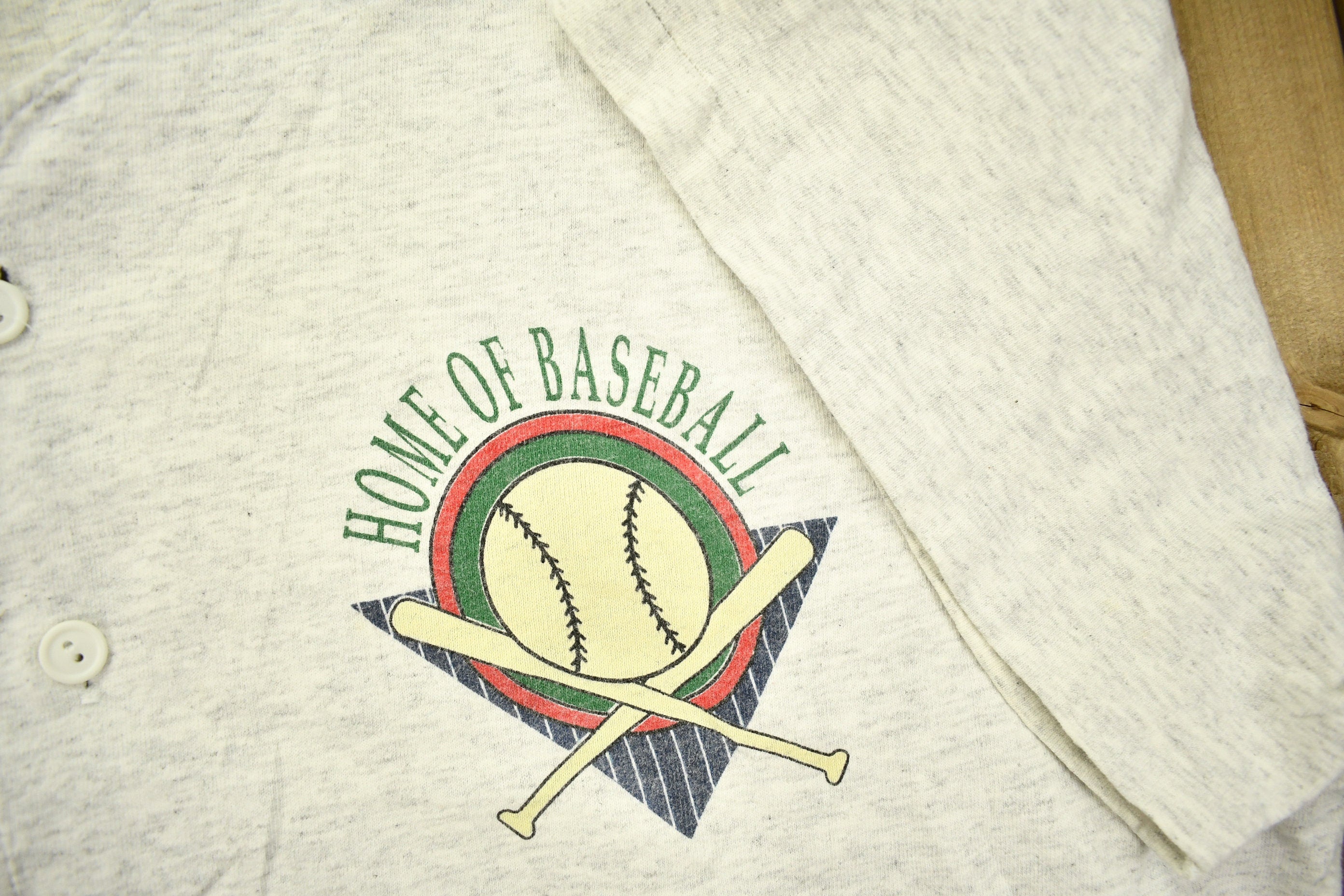 Vintage 1990s Cooperstown New York Home Of Baseball Jersey Style T-shirt