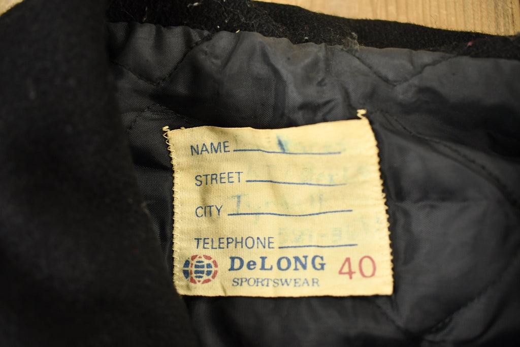Vintage 1985 T Panthers Wool Letterman Varsity Jacket
