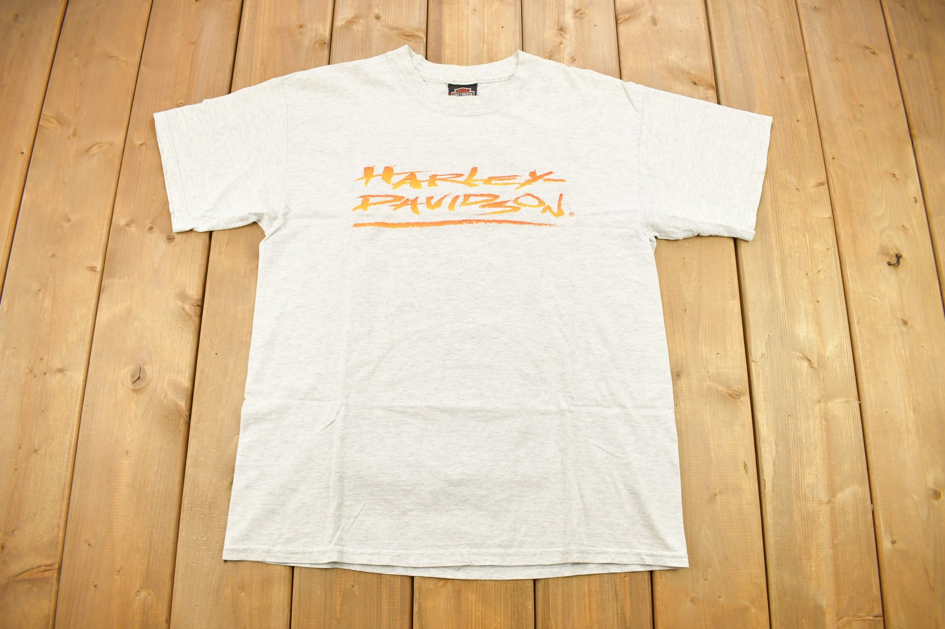 Vintage 1990s Lethbridge Harley Davidson Alberta Canada T-Shirt Made In Canada