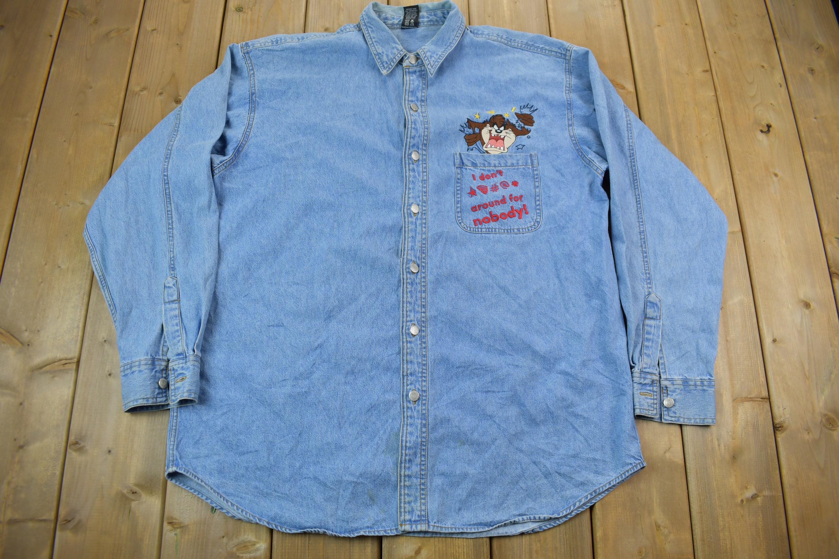 Vintage 1996s Warner Bros Company Button Up Shirt