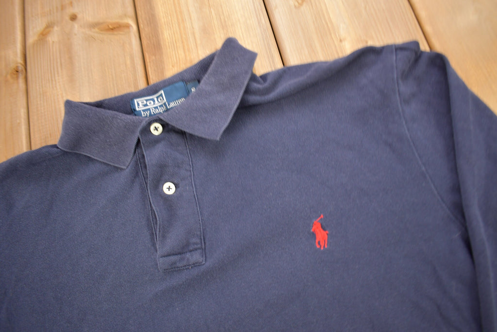 Vintage 1990s Polo Ralph Lauren Quarter Button Blue Shirt