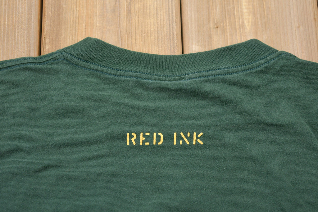 Vintage 1990s Red Ink Skateboarding Graphic Long Sleeve T-Shirt