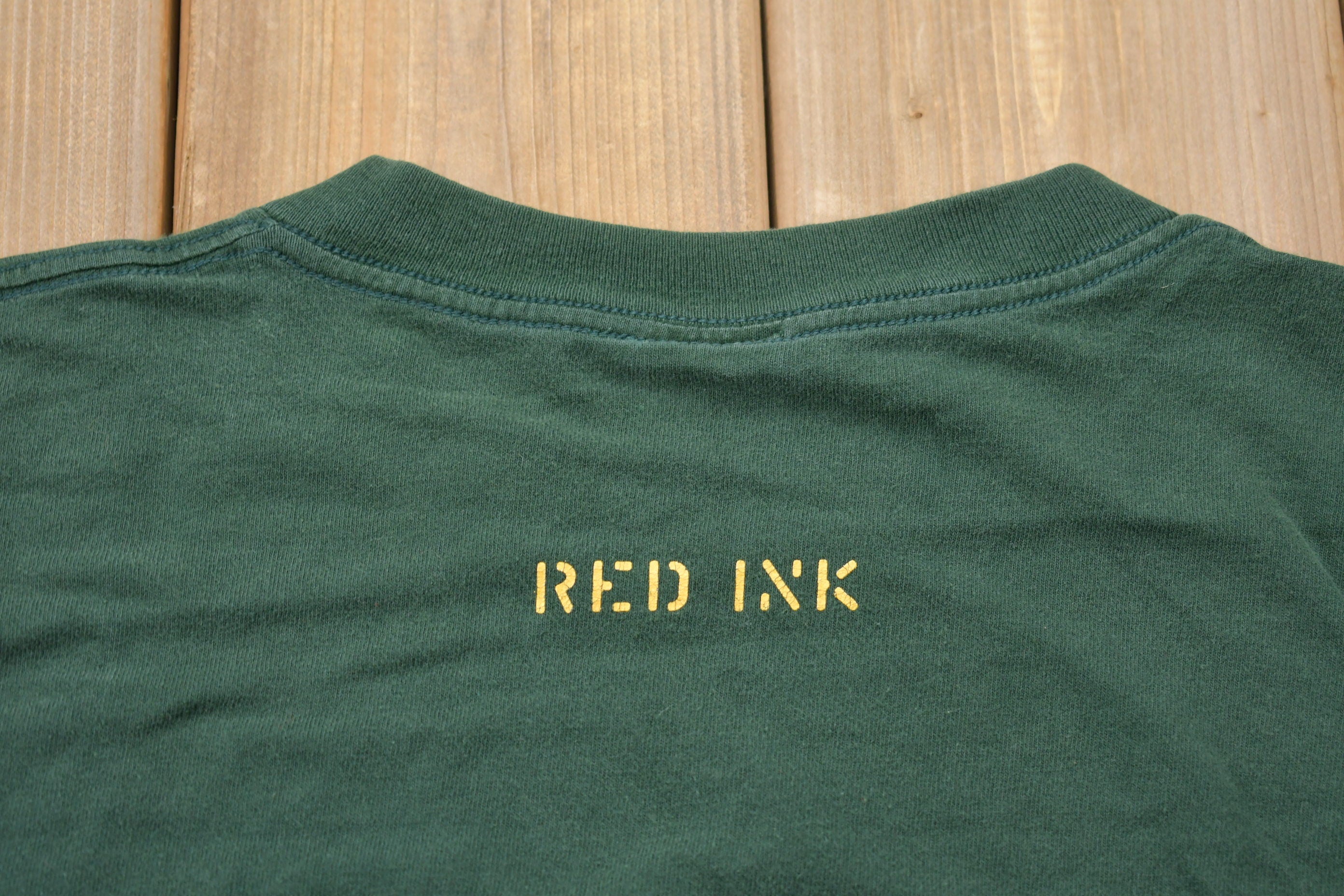 Vintage 1990s Red Ink Skateboarding Graphic Long Sleeve T-Shirt