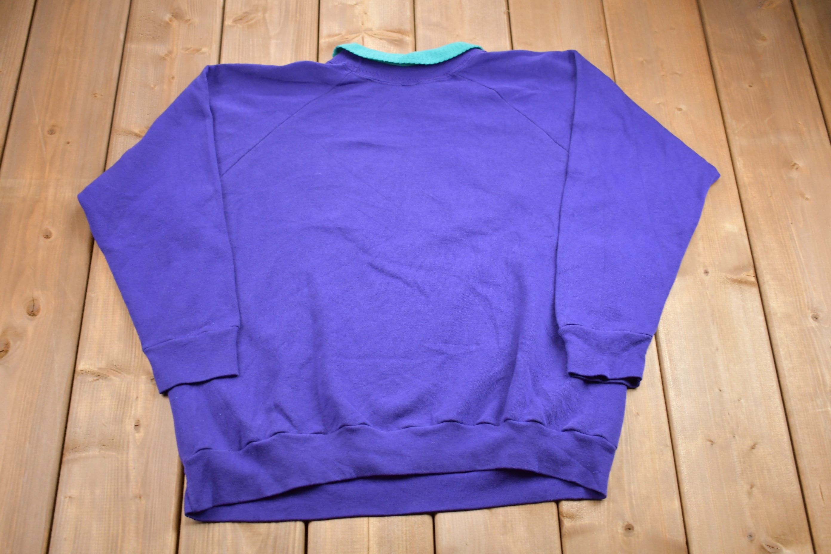 Vintage 1990s Gopher Sport Floral Graphic Collared Sweatshirt