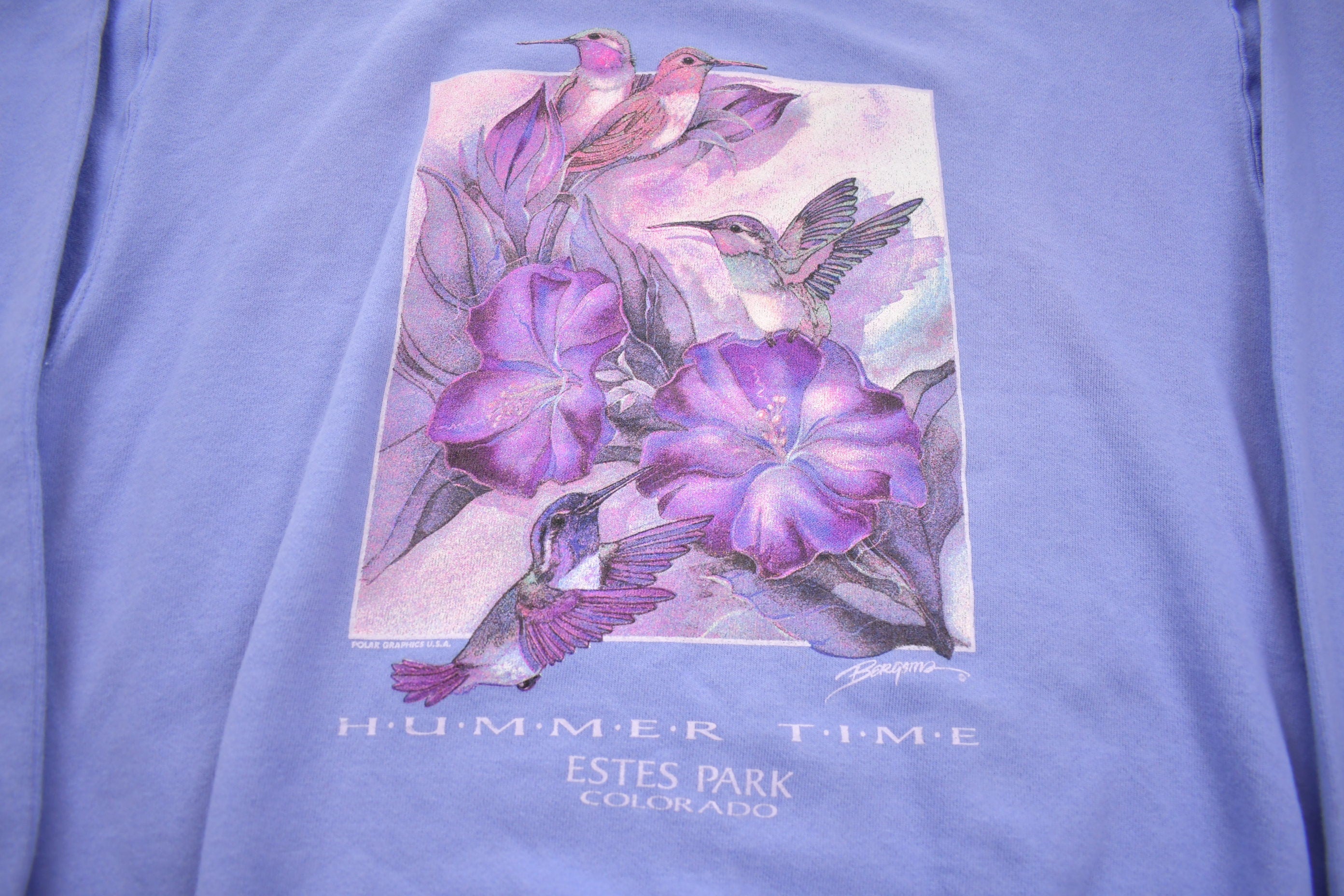 Vintage 1990s Hummer Time Estates Park Colorado Crewneck Sweatshirt