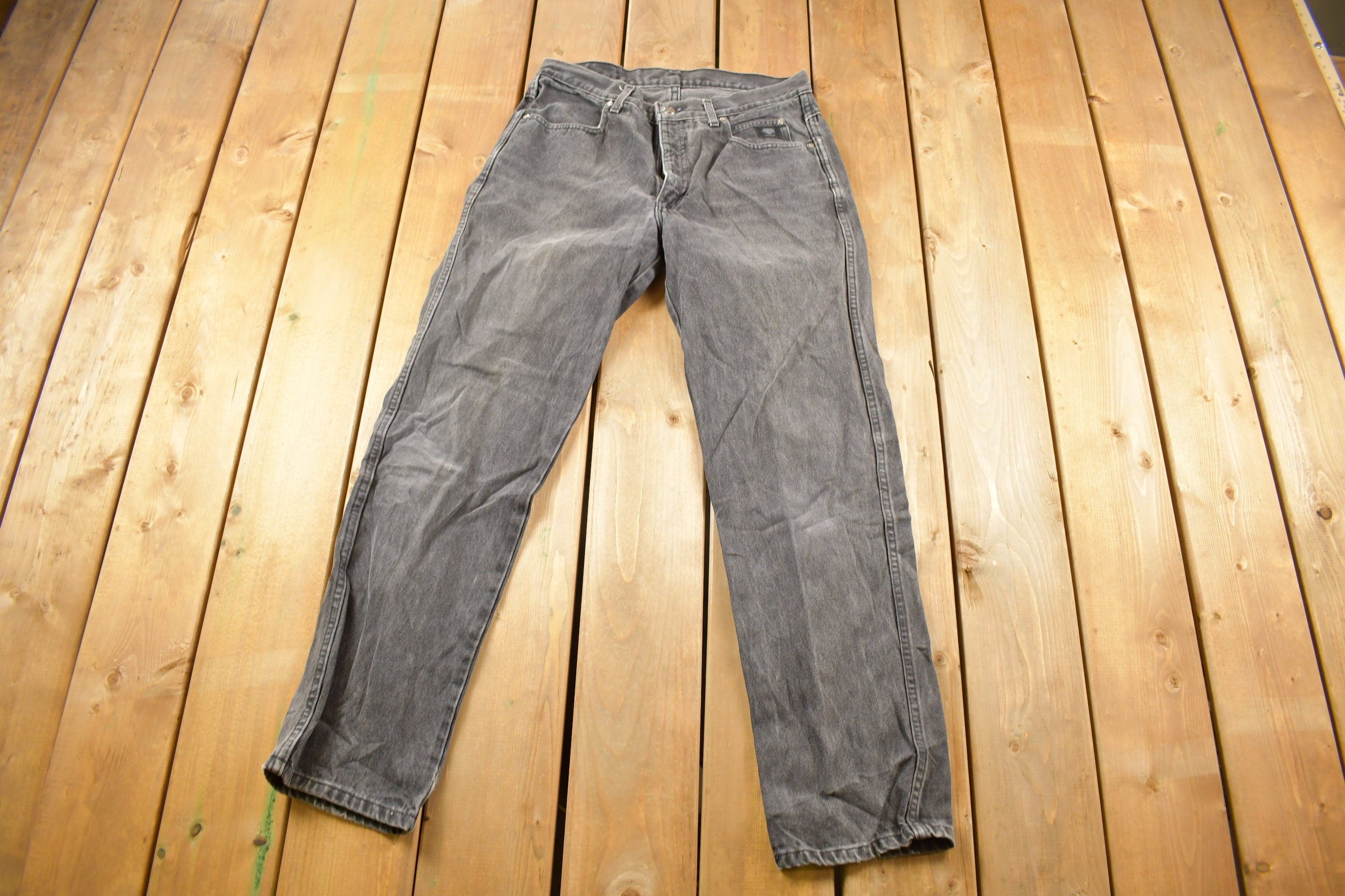 Vintage 1990s Harley Davidson Denim Black Wash Jeans Size 32 x 31