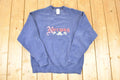 Vintage 1990s Norway Embroidered Crewneck Sweatshirt Men's M