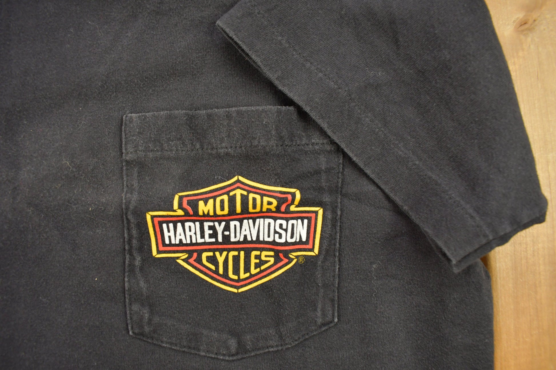 Vintage 1990 Orange County Harley Davidson Santa Ana California T-Shirt / Single Stitch / Made In USA / Biker Tee / Souvenir T Shirt