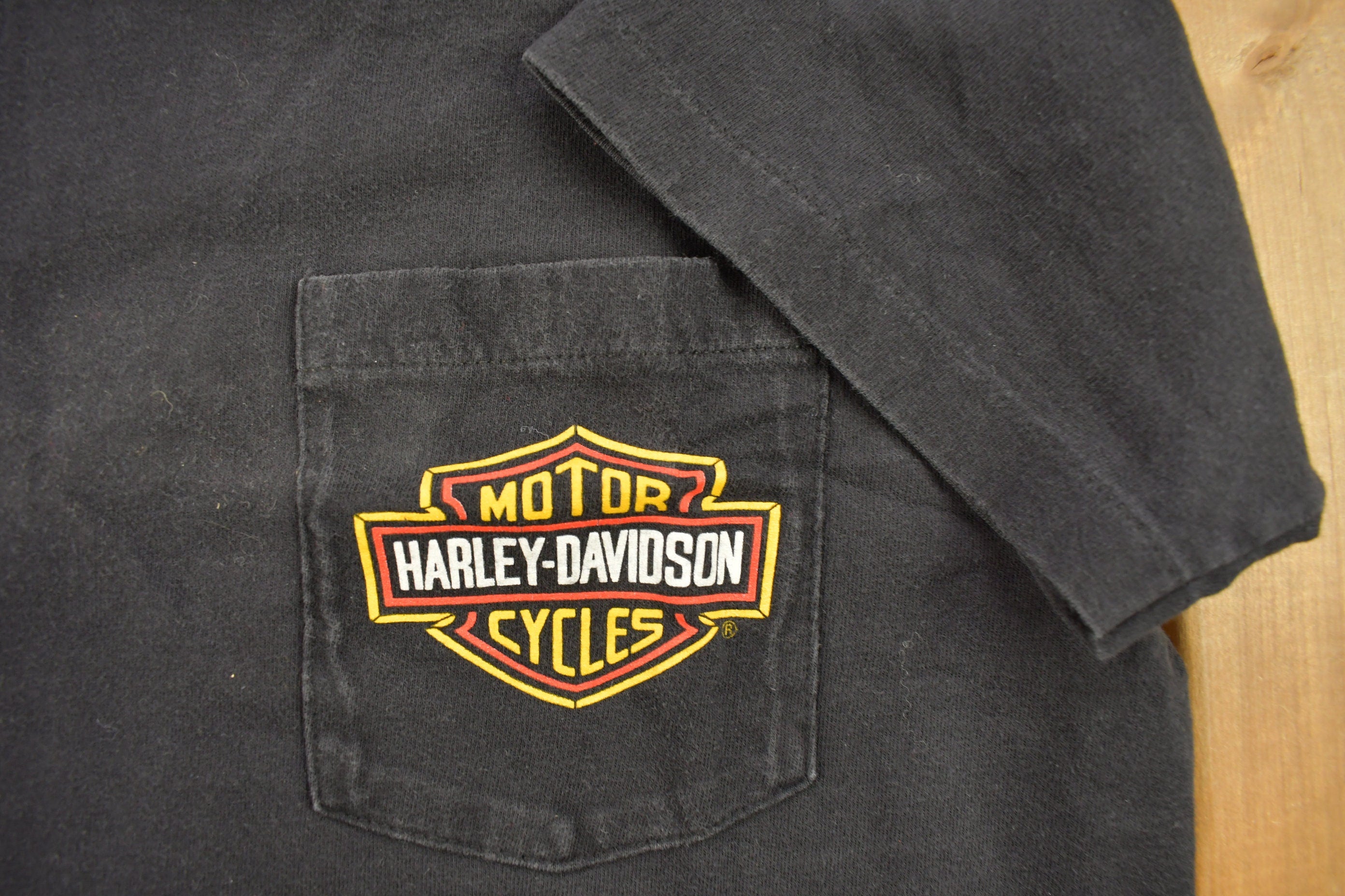 Vintage 1990 Orange County Harley Davidson Santa Ana California T-Shirt