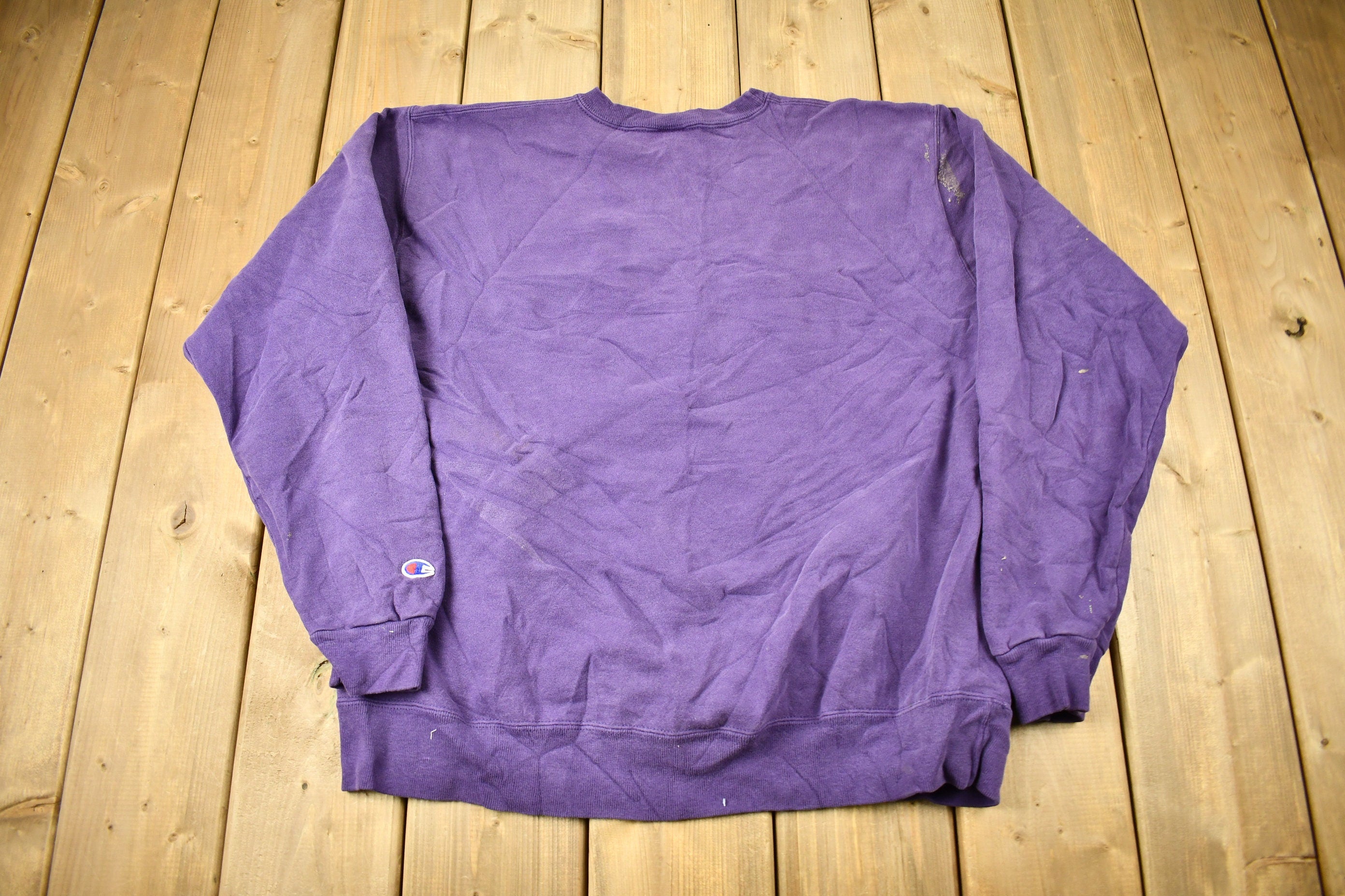 Vintage 1990s Champion Small Logo Purple Sweatshirt