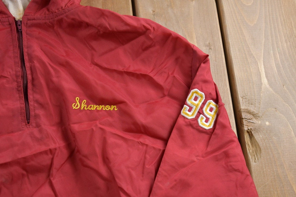 Vintage 1990s Holloway Scranton High Cheerleader Satin Hooded Jacket