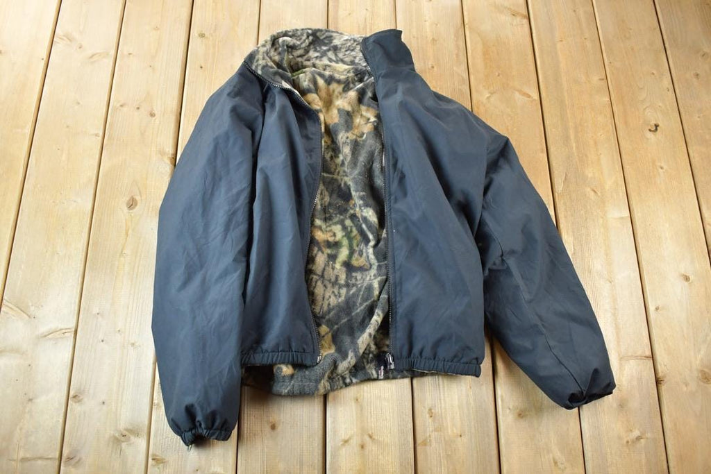 Vintage 1990s Reversible Realtree Camo Outdoorsman Light Jacket Sweatshirt