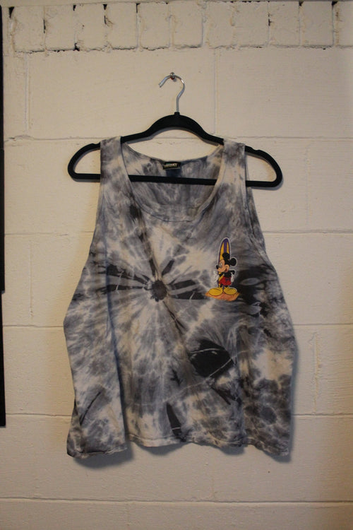 Vintage 1990s Disney Mickey Mouse Tie Dye Tank Top Shirt