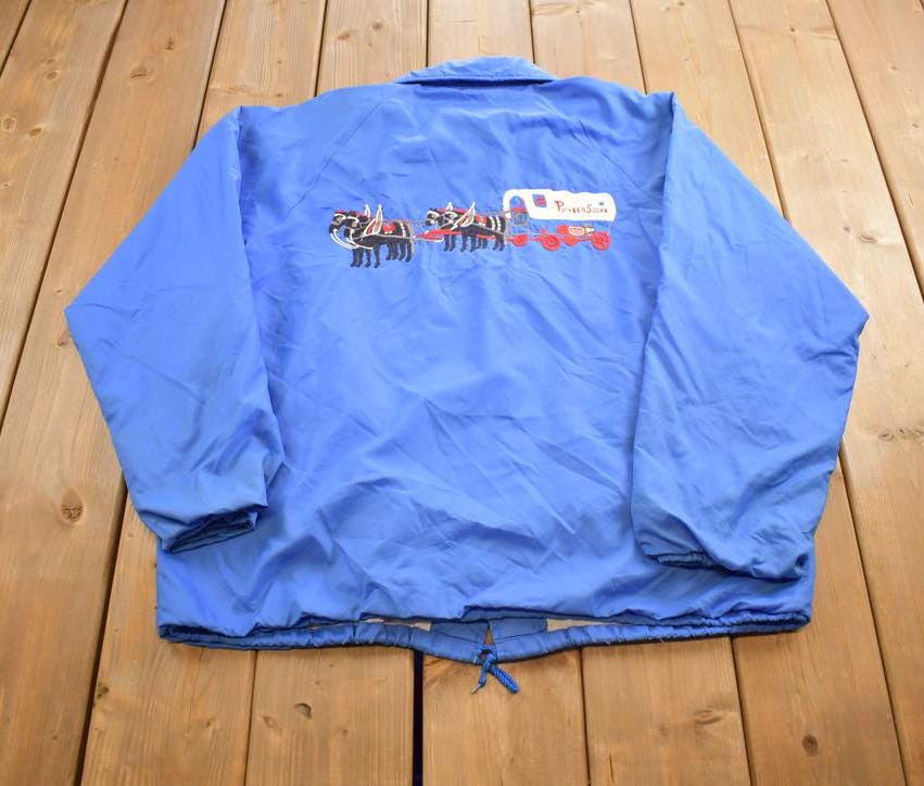 Vintage 1980s Hartwell Embroidered Insulated Windbreaker Jacket Made In USA