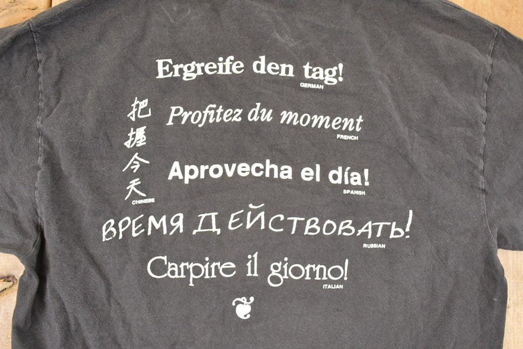 Vintage 1990s Carpe Diem Large Text Souvenir T-Shirt Men's L