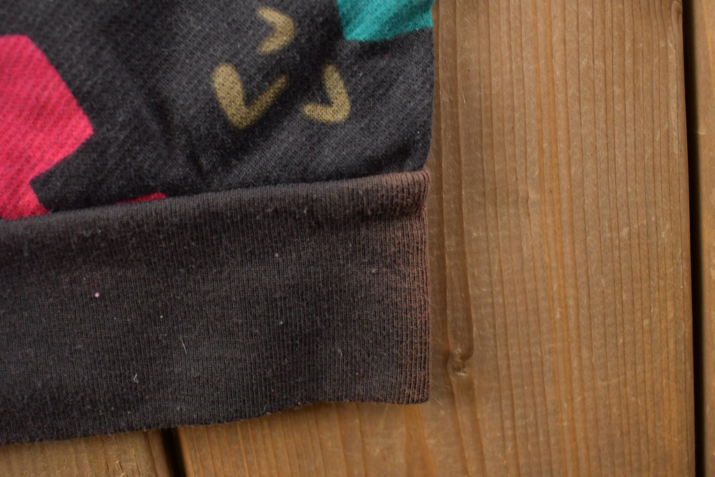 Vintage 1980s Jolly Roger Abstract Pattern Crewneck Sweatshirt