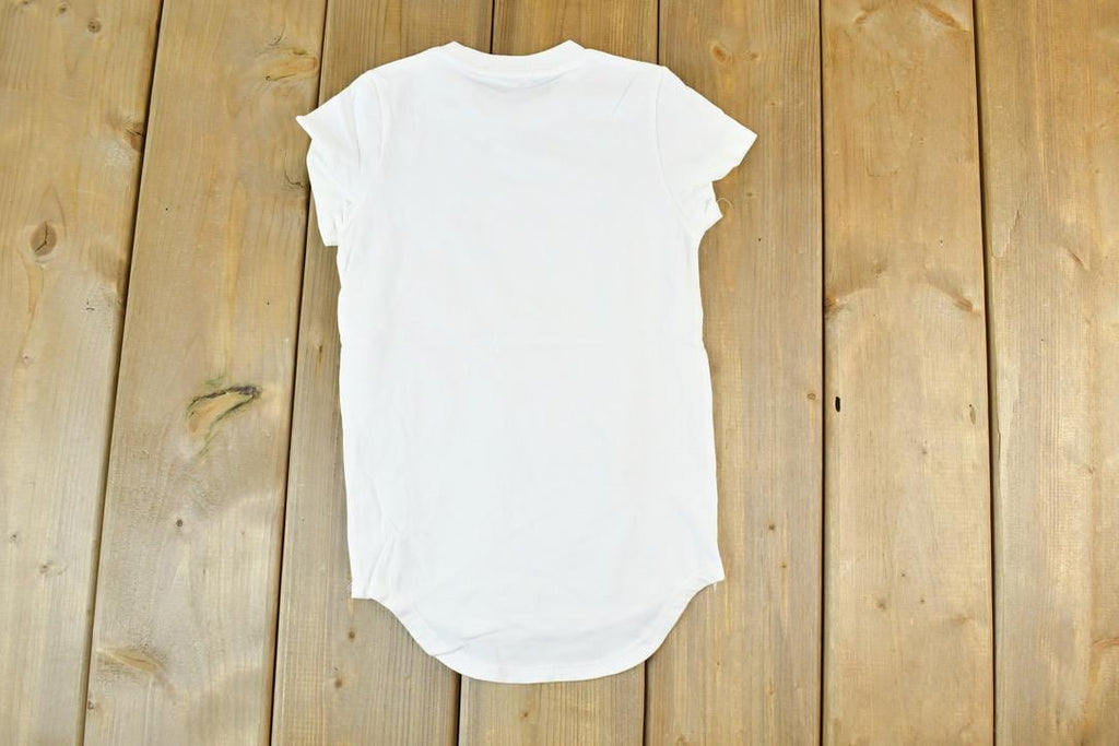 Women Vintage Vigoss Y2K Blank White T-Shirt Vigoss Grunge Skull Print / Contrast Stitch / Internet Famous Clothing / Over Dyed