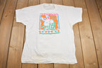 Vintage 1990s Cute Bunny Rabbit Graphic T Shirt