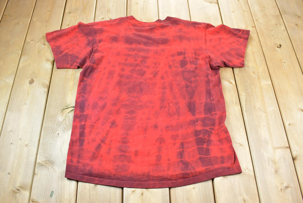 Vintage 1990s Jesus King Of Kings Red Tie Dye Graphic T-Shirt