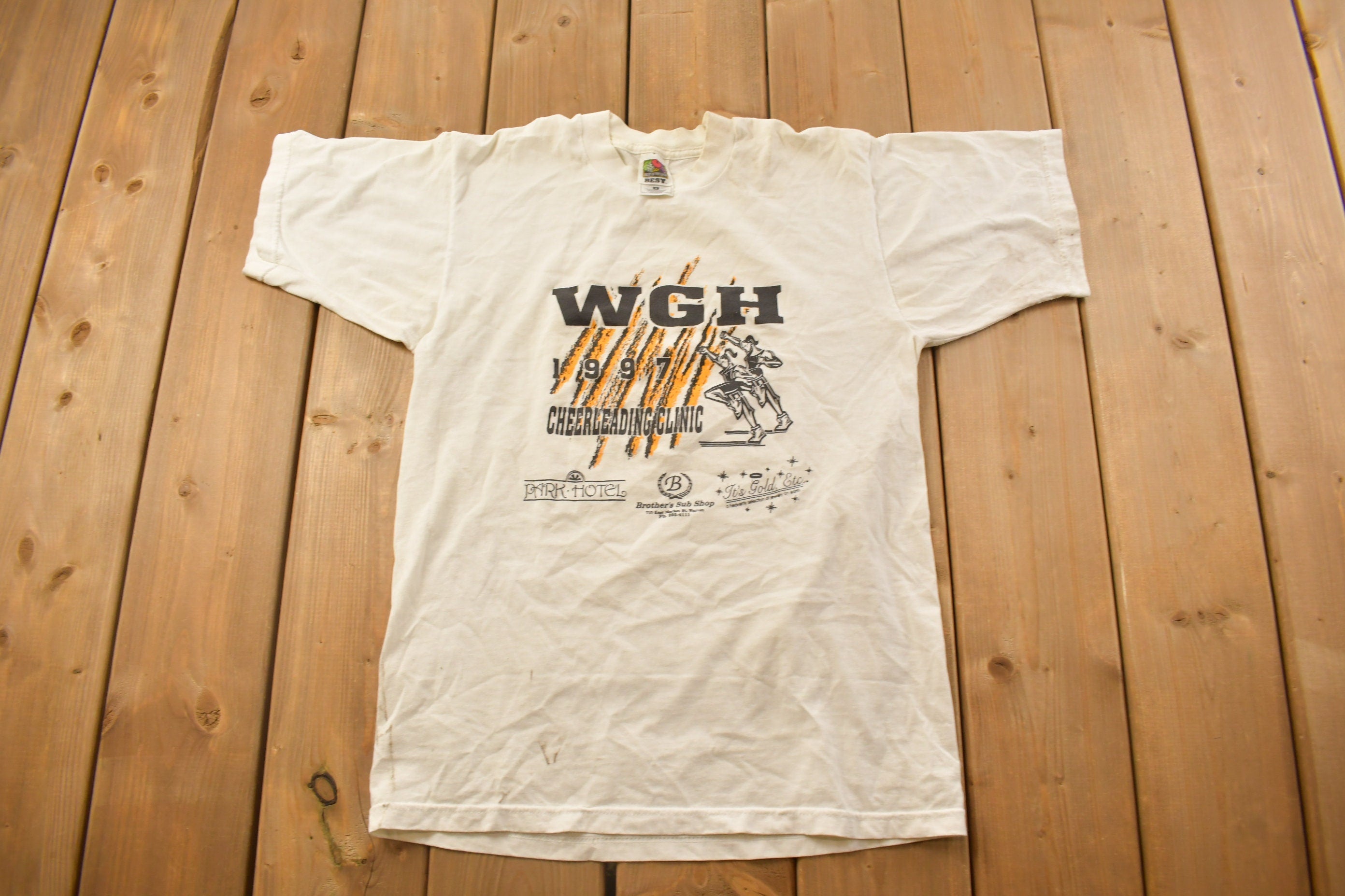 Vintage 1997 WGH Cheerleading Clinic Graphic T Shirt