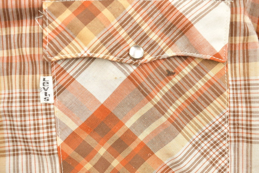 Vintage 1990s Levi's Plaid Western Flannel Button Up Shirt